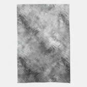 Hematite grijze gekramde textuur theedoek (Verticaal)