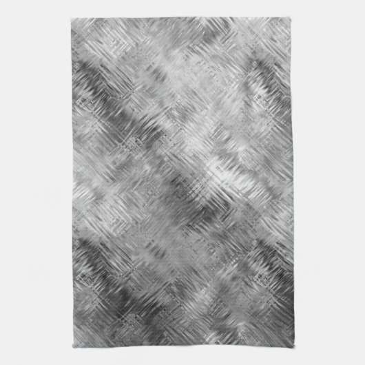 Hematite grijze gekramde textuur theedoek (Verticaal)