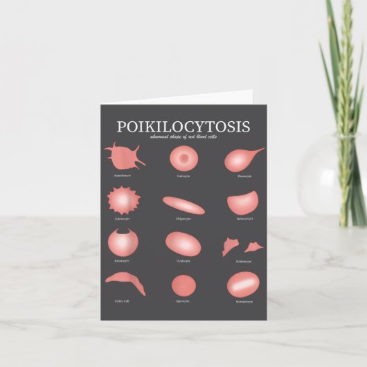 Hematologie Rood Bloedcel Laboratorium Wetenschap Kaart (Voorkant)