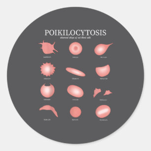 Hematologie Rood Bloedcel Laboratorium Wetenschap Ronde Sticker