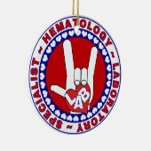 HEMATOLOGIST HEMATOLOGIE SPECIALIST LOGO ROND KERAMISCH ORNAMENT (Rechts)