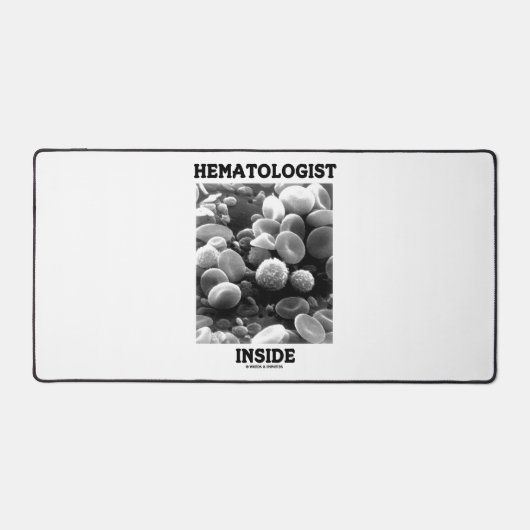 Hematologist in bloedcellen bureaumat (Voorkant)