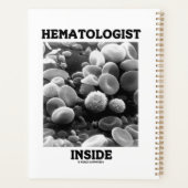 Hematologist in bloedcellen planner (Achterkant)