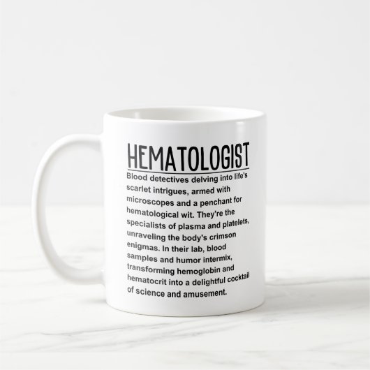 Hematologist Koffiemok (Links)