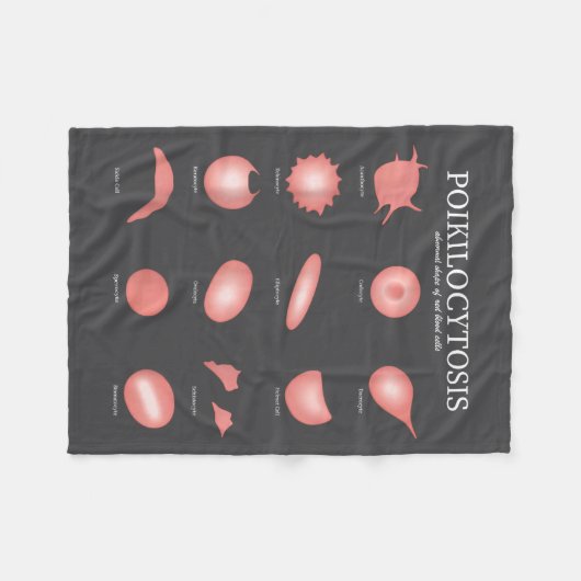 Hematology Red Blood Cell Laboratory Science Hemat Fleece Deken (Voorkant (Horizontaal))