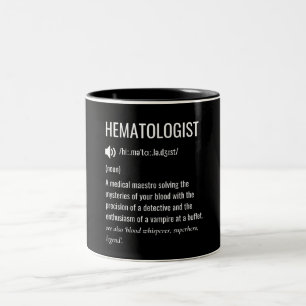 Hematoloog Hematoloog Definitie Tweekleurige Koffiemok