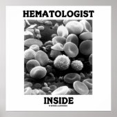 Hematoloog Inside (bloedcellen) Poster (Voorkant)