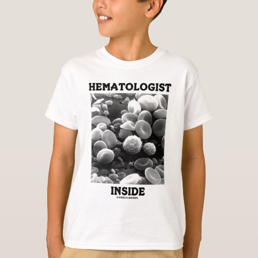 Hematoloog Inside (bloedcellen) T-shirt (Voorkant)