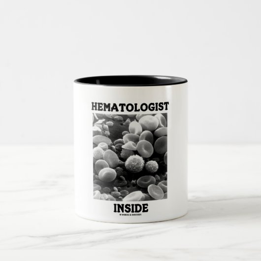 Hematoloog Inside (bloedcellen) Tweekleurige Koffiemok (Center)