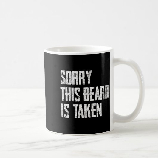 Hemd Echter Sorry Baard Getrouwd Koffiemok (Rechts)