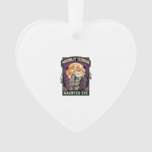 Hemd met Geest Maantje Vintage Gravure Halloween G Ornament
