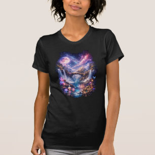 Hemdbd T-shirt met hemelse betoverde waterval fant
