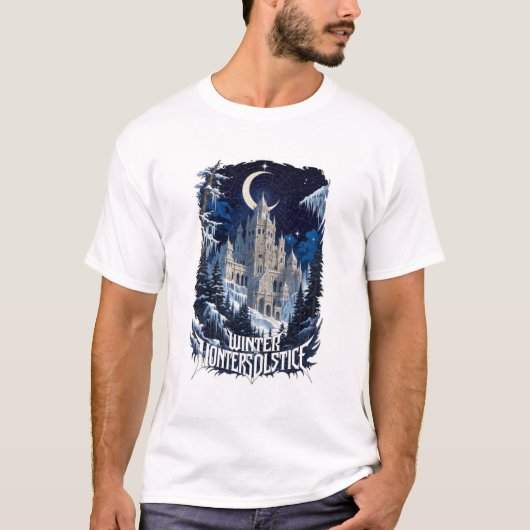 Hemdblouse 'Celestial Winter Temple', Premium T-shirt (Voorkant)