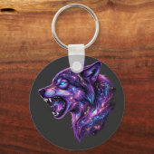 Hemdblouse met sterrenstelsel Cosmic Galaxy Wolf R Sleutelhanger (Voorkant)