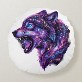 Hemdblouse met sterrenstelsel wolf brul grafisch d rond kussen
