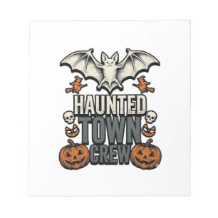 Hemdje Herenhuis Vintage Halloween Vleermuis Pompo Notitieblok