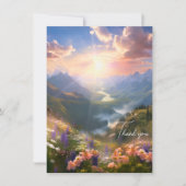 Hemel Bergen Zon Wilde Bloemen Sympathie Kaart (Voorkant)