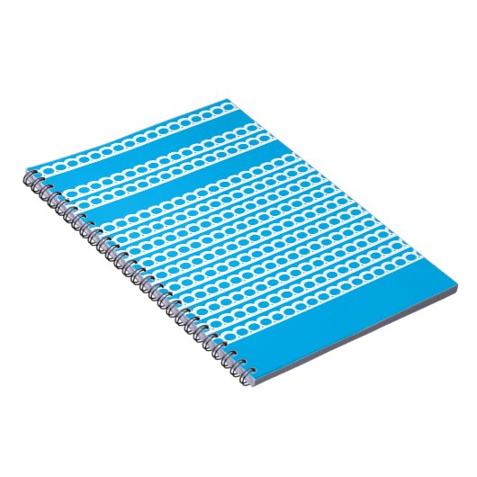 Hemel Blauw en wit Moderne bubbel Golven Notitieboek (Rechterzijde)