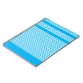 Hemel Blauw en wit Moderne bubbel Golven Notitieboek (Linkerzijde)
