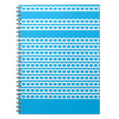 Hemel Blauw en wit Moderne bubbel Golven Notitieboek (Voorkant)