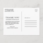 Hemel Bruiloft Lucht Maan Sterren Bloem Dankjewel Briefkaart (Achterkant)