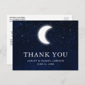 Hemel Bruiloft Lucht Maan Sterren Dank U Briefkaart (Voorkant / Achterkant)