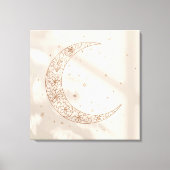 Hemel Canvasprint Boho | Minimale Maancyclus Canvas Afdruk (Voorkant)