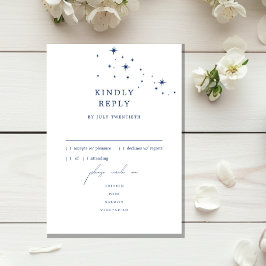Hemel Elegante Trouwmenu RSVP-reactiekaart RSVP Kaartje