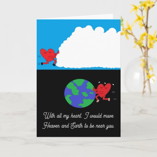 Hemel en aarde bewegen: leeg kaart (Gele Bloem)