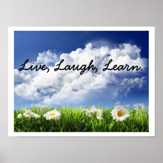 Hemel en bloemen, Live, Laugh, Leer. Poster