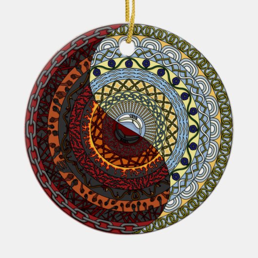 Hemel- en Hel-Ornament Keramisch Ornament (Voorkant)