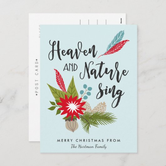 Hemel en Natuur zingen | kerst-Briefkaart Feestdagenkaart (Voorkant / Achterkant)