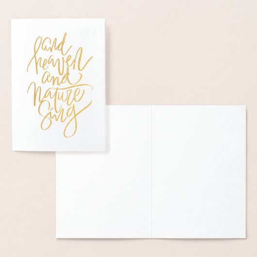 Hemel en Natuur zingen kerstmis Folie Kaarten (Display)