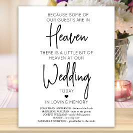 Hemel Gedicht Ter liefdevolle herinnering Trouwher Poster