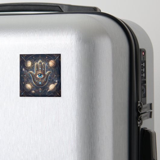 Hemel Hand van Hamsa & Boosaardig Oog Kosmische Be Magneet (Insitu (bagage))