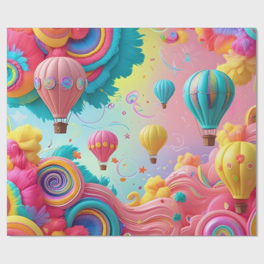 Hemel Hoog Ballon Cadeaupapier (Vlak)