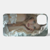 Hemel in haar ogen: Engel van stille verwondering iPhone Hoesje (Achterkant horizontaal)