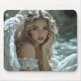 Hemel in haar ogen: Engel van stille verwondering Muismat