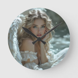 Hemel in haar ogen: Engel van stille verwondering Ronde Klok