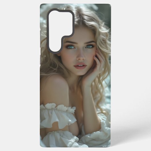 Hemel in haar ogen: Engel van stille verwondering Samsung Galaxy Hoesje (Achterkant)