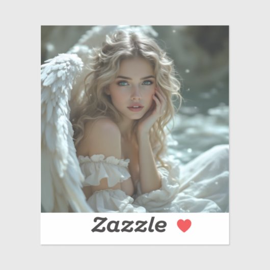 Hemel in haar ogen: Engel van stille verwondering Sticker (Vel)