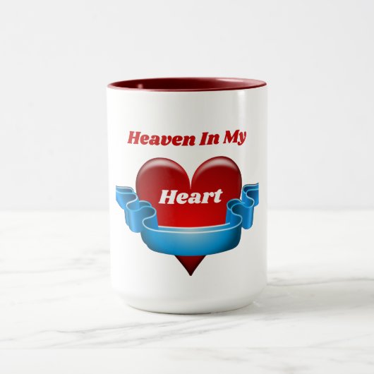 Hemel in mijn hart Twee toonkoffie Mok (Midden)
