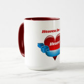 Hemel in mijn hart Twee toonkoffie Mok (Voorkant links)
