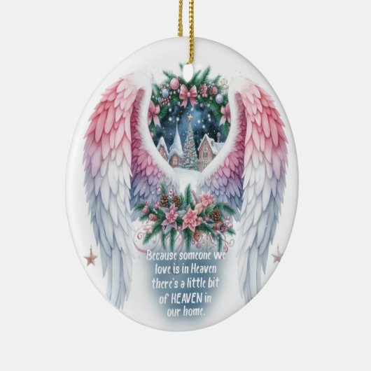 Hemel in ons huis Angel Wings Keramisch Ornament (Rechts)
