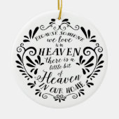 Hemel in ons huis...Gepersonaliseerd Memorial Foto Keramisch Ornament (Voorkant)