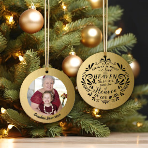 Hemel in ons huis...gouden herdenkingsfoto keramisch ornament