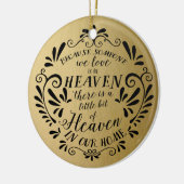 Hemel in ons huis...gouden herdenkingsfoto keramisch ornament (Links)
