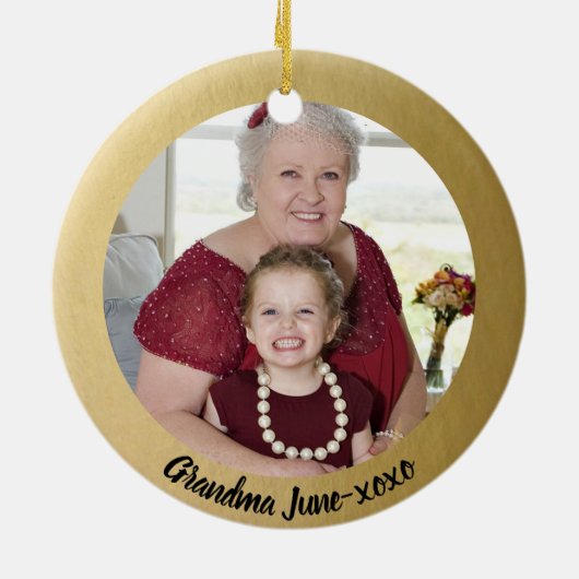 Hemel in ons huis...gouden herdenkingsfoto keramisch ornament (Achterkant)