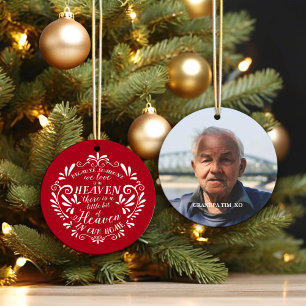 Hemel in ons huis...Rode Gepersonaliseerd Memorial Keramisch Ornament