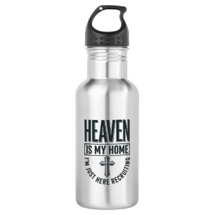 Hemel Is Mijn Thuis Christelijk Wervings T-Shirt O Waterfles